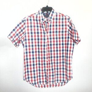 U.S. Polo Assn. Plaid Button-Up – Men’s Medium – Short Sleeve